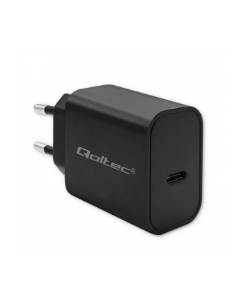 qoltec Ładowarka Super Quick PD | USB-C | 20W | 5-12V | 1.67-3A | Czarna