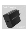 qoltec Ładowarka Super Quick PD | 1xUSB-C | 65W | 5-20V | 3-3.25A |     Czarna - nr 23