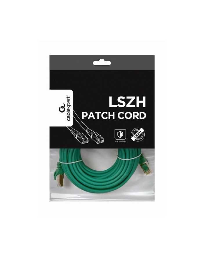 GEMBIRD Patch cord kat.6A SFTP LSZH 20m zielony główny