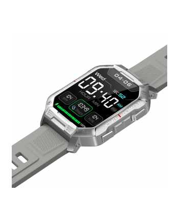 kumi Smartwatch U3 Pro 1.83 cala 400 mAh Srebrny