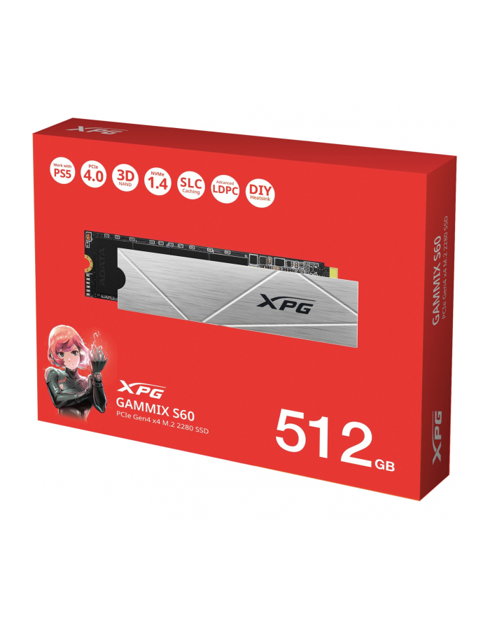 adata Dysk SSD XPG S60BLAD-E 512GB PCIe 4x4 4.7/1.7GB/s M2 główny