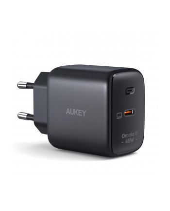 aukey PA-B2T Black Omnia II GaN ładowarka sieciowa 1xUSB-C 45W Power Delivery 3.0