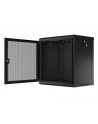 LANBERG Szafa wisząca rack 19inch 12U 600x450 drzwi perforowane czarna flat pack - nr 9