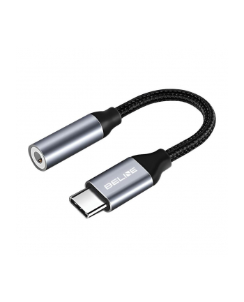 Kabel adapter Beline USB-C/Jack 3,5mm DAC czarny
