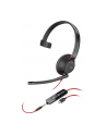 hp inc. HP Poly Blackwire 5210 Monaural USB-C Headset +3.5mm Plug +USB-C/A Adapter - nr 10