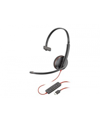 hp inc. HP Poly Blackwire 3210 Monaural USB-C Headset +USB-C/A Adapter