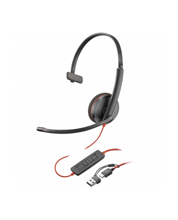 hp inc. HP Poly Blackwire 3210 Monaural USB-C Headset +USB-C/A Adapter nr 1