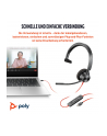 hp inc. HP Poly Blackwire 3310 Monaural Microsoft Teams Certified USB-C Headset +USB-C/A Adapter - nr 13