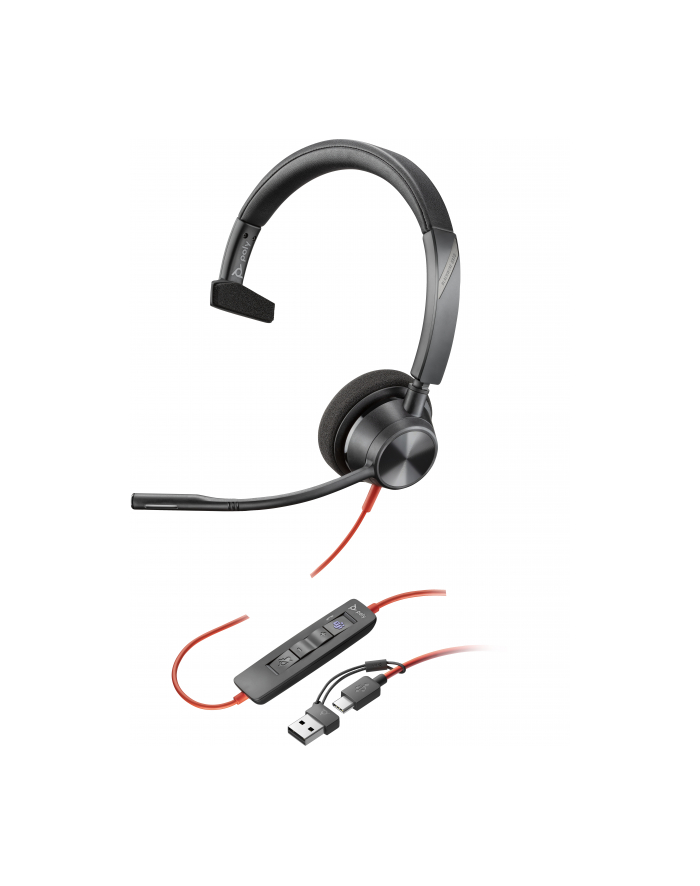 hp inc. HP Poly Blackwire 3310 Monaural Microsoft Teams Certified USB-C Headset +USB-C/A Adapter główny
