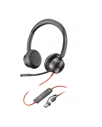 hp inc. HP Poly Blackwire 8225 Stereo USB-C Headset +USB-C/A Adapter