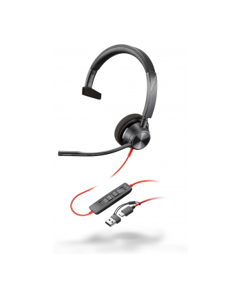 hp inc. HP Poly Blackwire 3310 Monaural Microsoft Teams Certified USB-C Headset +USB-C/A Adapter nr 2