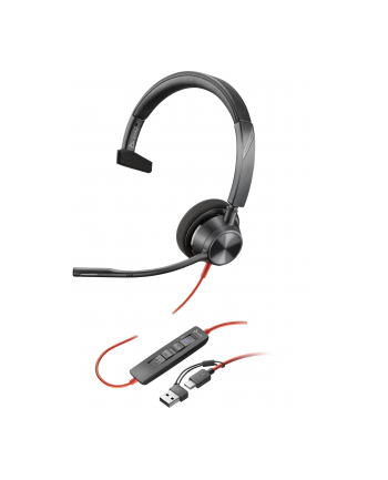 hp inc. HP Poly Blackwire 3310 Monaural Microsoft Teams Certified USB-C Headset +USB-C/A Adapter nr 1