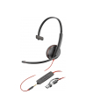 hp inc. HP Poly Blackwire 3215 Monaural USB-C Headset +3.5mm Plug +USB-C/A Adapter - nr 3