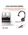 hp inc. HP Poly Blackwire 3310 Monaural USB-C Headset +USB-C/A Adapter - nr 22