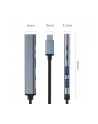 qoltec HUB adapter USB-C 3.1 5w1 | USB-C PD | USB-C | 2x USB 2.0 | USB  3.0 - nr 14