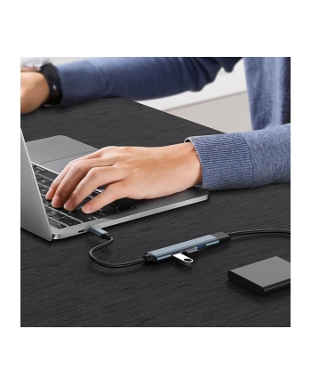 qoltec HUB adapter USB 3.0 4w1 | USB 3.0 | 3x USB 2.0