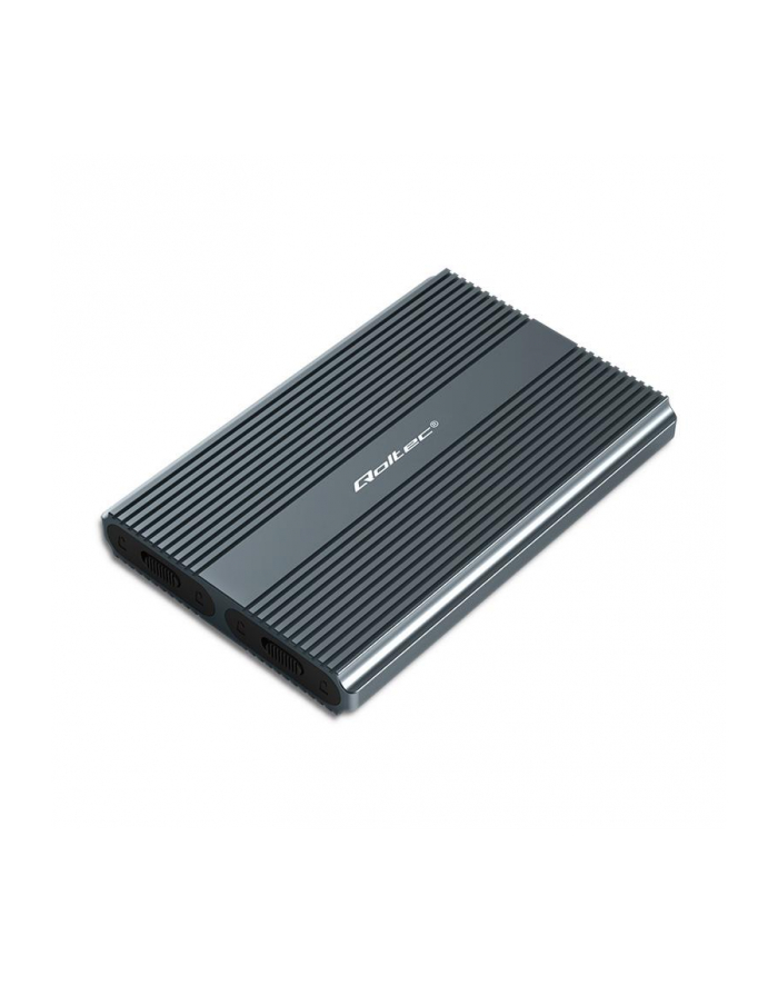 Obudowa/kieszeń Qoltec na dysk M.2 SSD | SATA | NVMe | USB-C | DUAL 2 x 2TB główny