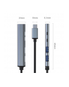 qoltec HUB adapter USB-C 3.1 5w1 | USB-C PD | USB-C | 2x USB 2.0 | USB  3.0 - nr 3