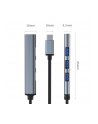 qoltec HUB adapter USB-C 3.1 4w1 | USB 3.0 | 3x USB 2.0 - nr 3