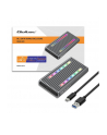 qoltec Obudowa | kieszeń na dysk M.2 SSD | SATA | NVMe | RGB LED | USB-C| 4TB - nr 10