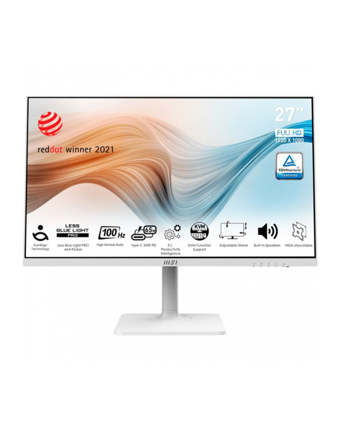 MSI Modern MD272XPWD-E, LED monitor - 27 - Kolor: BIAŁY, FullHD, IPS, USB-C, 100Hz panel główny