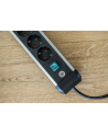 Brennenstuhl Premium-Alu-Line power strip 6-way (Kolor: CZARNY/silver, 3 meters, with safety switch) - nr 1