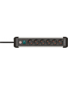 Brennenstuhl Premium-Alu-Line power strip 6-way (Kolor: CZARNY/silver, 3 meters, with safety switch) - nr 9