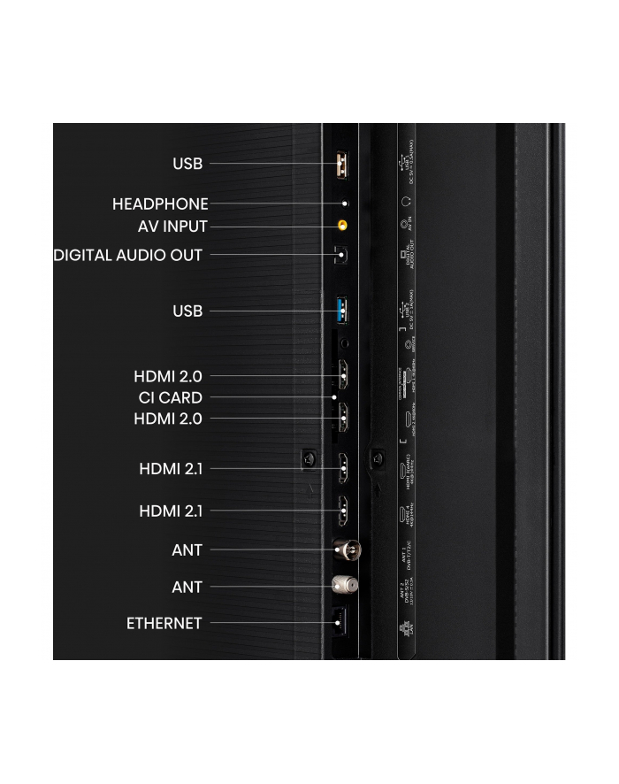 Hisense 85UXKQ - 85 - Kolor: CZARNY, UltraHD/4K, triple tuner, AMD Free-Sync, 120Hz panel główny