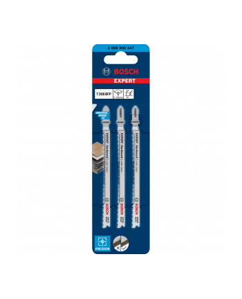 bosch powertools Bosch Expert Jigsaw Blade T 308 BFP 'Hardwood 2-side clean' (3 pieces)