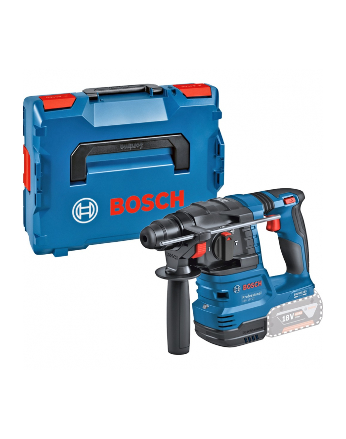 bosch powertools Bosch cordless hammer drill GBH 18V-22 Professional solo, 18 volts (blue/Kolor: CZARNY, without battery and charger, in L-BOXX) główny