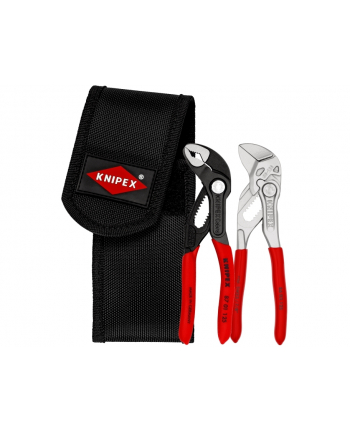 KNIPEX mini pliers set, in tool belt bag, pliers set (red/Kolor: CZARNY, 2 pieces)