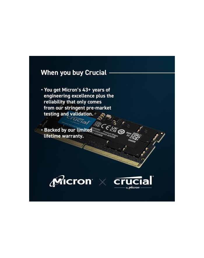 crucial Pamięć do notebooka DDR5 SODIMM  96GB(2*48) /5600 CL46 (16Gbit) główny