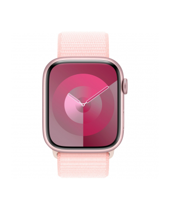 Apple Watch Series 9, Smartwatch (pink/rosé, aluminum, 45 mm, Sport Loop)