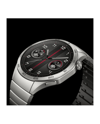Smartphome Huawei Watch GT4 46mm (Phoinix-B19M), Smartwatch (silver, stainless steel bracelet)