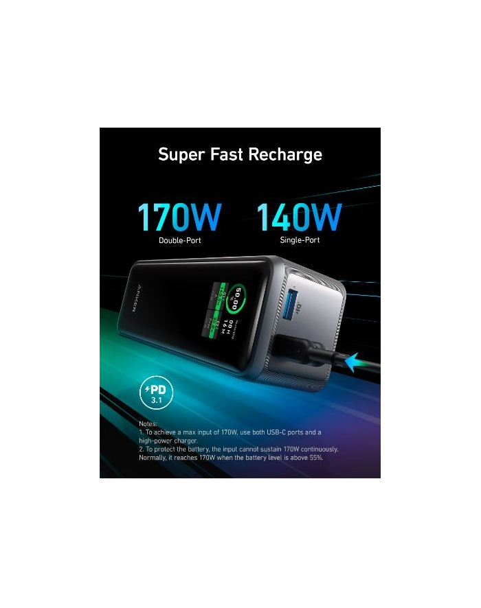 anker Powerbank Prime 27650 mAh 250W + baza ładująca główny