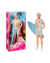 Mattel Barbie Signature The Movie Ken Doll Wearing Pastel Pink and Green Striped Beach Outfit Mini-Play Figure - nr 1