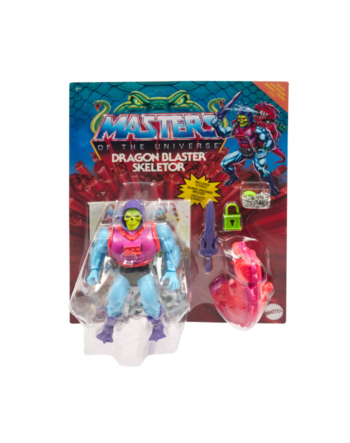 Mattel Masters of the Universe Origins Action Figure Deluxe Dragon Blaster Skeletor, Toy Figure (14 cm) główny