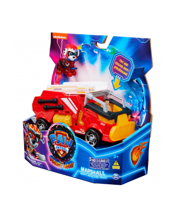 spinmaster Spin Master Paw Patrol Mighty movie - basic vehicle from Marshall with puppy figure, toy vehicle