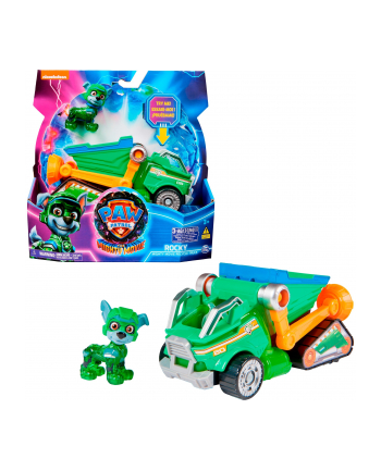 spinmaster Spin Master Paw Patrol Mighty movie - basic vehicle from Rocky with puppy figure, toy vehicle