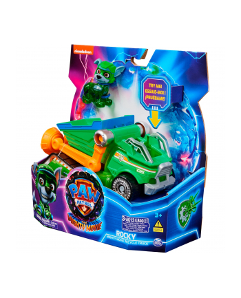 spinmaster Spin Master Paw Patrol Mighty movie - basic vehicle from Rocky with puppy figure, toy vehicle