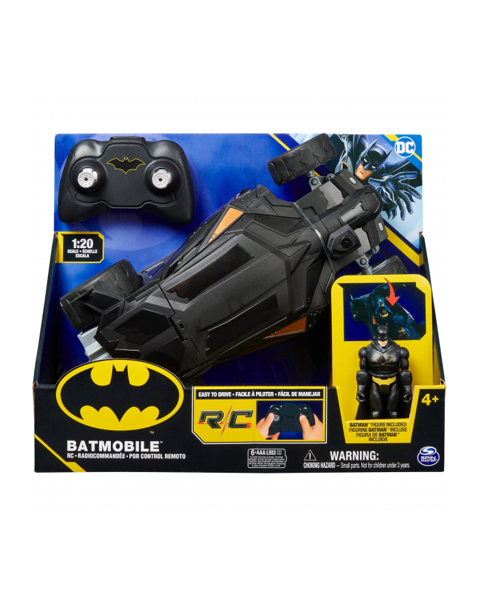 spinmaster Spin Master DC Comics - Batman Batmobile with remote control, RC (incl. Batman figure) główny