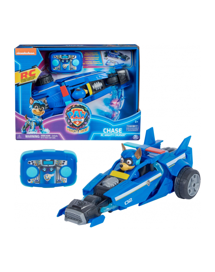 spinmaster Spin Master Paw Patrol: The Mighty Movie, Remote Controlled Police Car with Chase, RC (Blue) główny