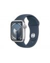 Apple Watch Series 9 GPS Koperta 41mm Z Aluminium W Kolorze Srebrnym Z Paskiem Sportowym W Kolorze Sztormowego Błękitu (MR903ET/A) - nr 1