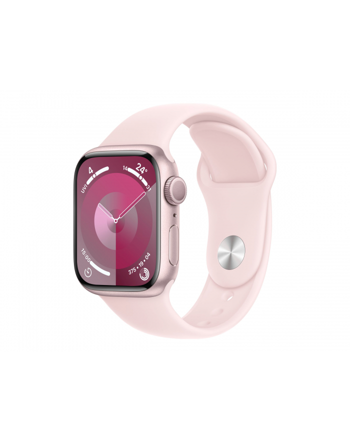Apple Watch Series 9 GPS Koperta 41mm Z Aluminium W Kolorze Różowym Z Paskiem Sportowym W Kolorze Jasnoróżowym (MR933ETA) główny