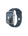 Apple Watch Series 9 GPS Koperta 45mm Z Aluminium W Kolorze Srebrnym Z Opaską Sportową W Kolorze Sztormowego Błękitu (MR9E3ETA) - nr 1