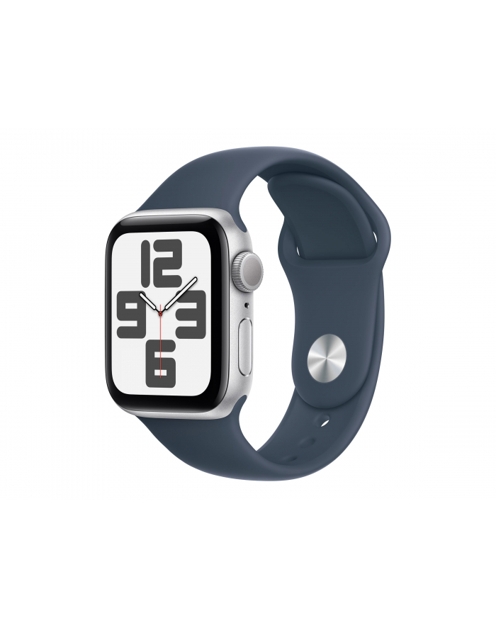 Apple Watch SE GPS Koperta 40mm Z Aluminium W Kolorze Srebrnym Z Paskiem Sportowym W Kolorze Sztormowego Błękitu (MRE13ETA) główny