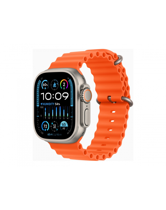 Apple Watch Ultra 2 GPS+Cellular Koperta 49mm Z Tytanu W Kolorze Naturalnym Z Paskiem Ocean W Kolorze Pomarańczowym (MREH3ULA) główny