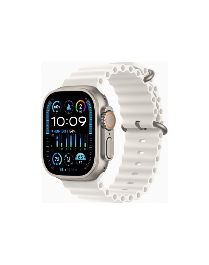 Apple Watch Ultra 2 GPS+Cellular Koperta 49mm Z Tytanu W Kolorze Naturalnym Z Paskiem Ocean W Kolorze Białym (MREJ3ULA) główny