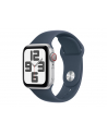 Apple Watch SE GPS+Cellular Koperta 40mm Z Aluminium W Kolorze Srebrnym Z Paskiem Sportowym W Kolorze Sztormowego Błękitu (MRGJ3ETA) - nr 1