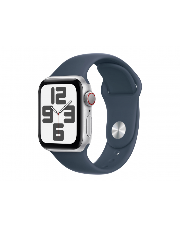 Apple Watch SE GPS+Cellular Koperta 40mm Z Aluminium W Kolorze Srebrnym Z Paskiem Sportowym W Kolorze Sztormowego Błękitu (MRGJ3ETA) główny